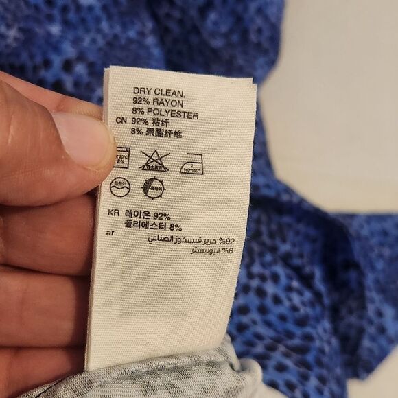 & Other Stories Wrapping Blue Mini Dress Size 4 - Picture 9 of 13